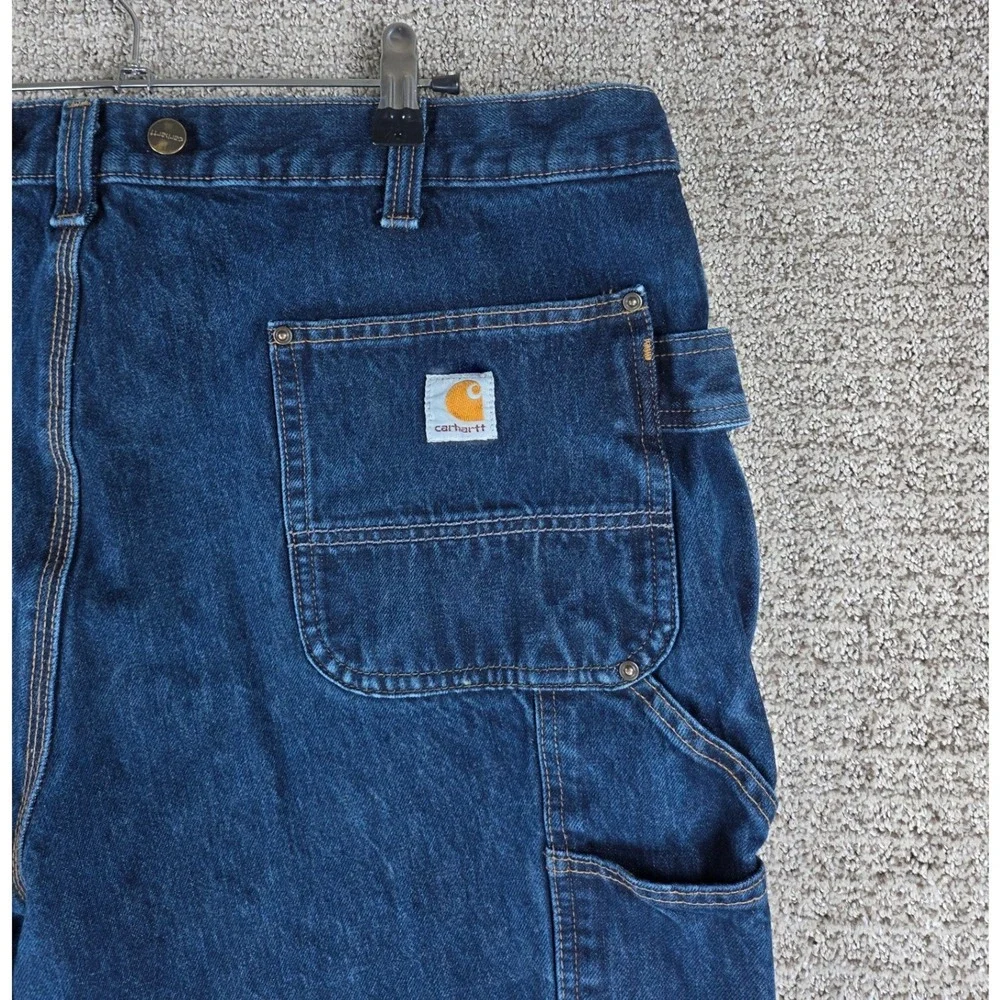 Carhartt Rugged‎ Flex Relaxed Fit Utility Logger Double Knee Jeans 40x32 Dark